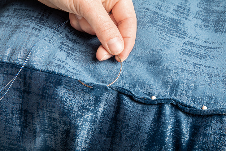 Sew the opening closed with an invisible hand stitch.